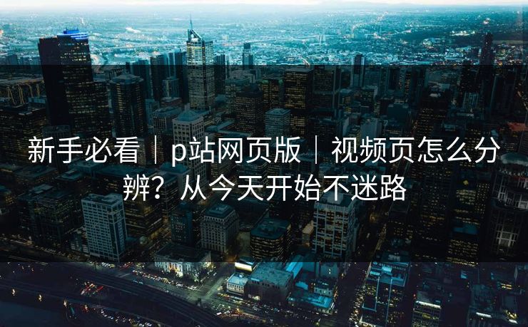 新手必看｜p站网页版｜视频页怎么分辨？从今天开始不迷路