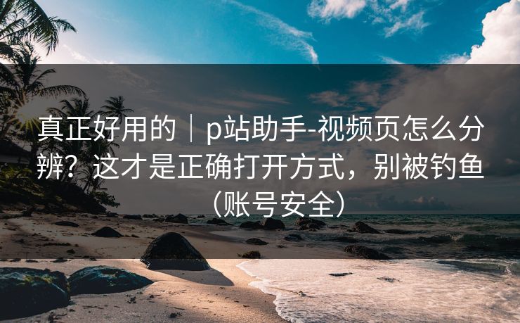 真正好用的｜p站助手-视频页怎么分辨？这才是正确打开方式，别被钓鱼（账号安全）