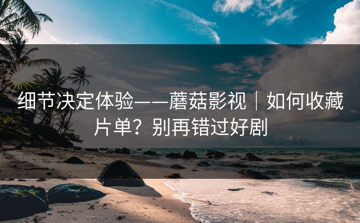 细节决定体验——蘑菇影视｜如何收藏片单？别再错过好剧